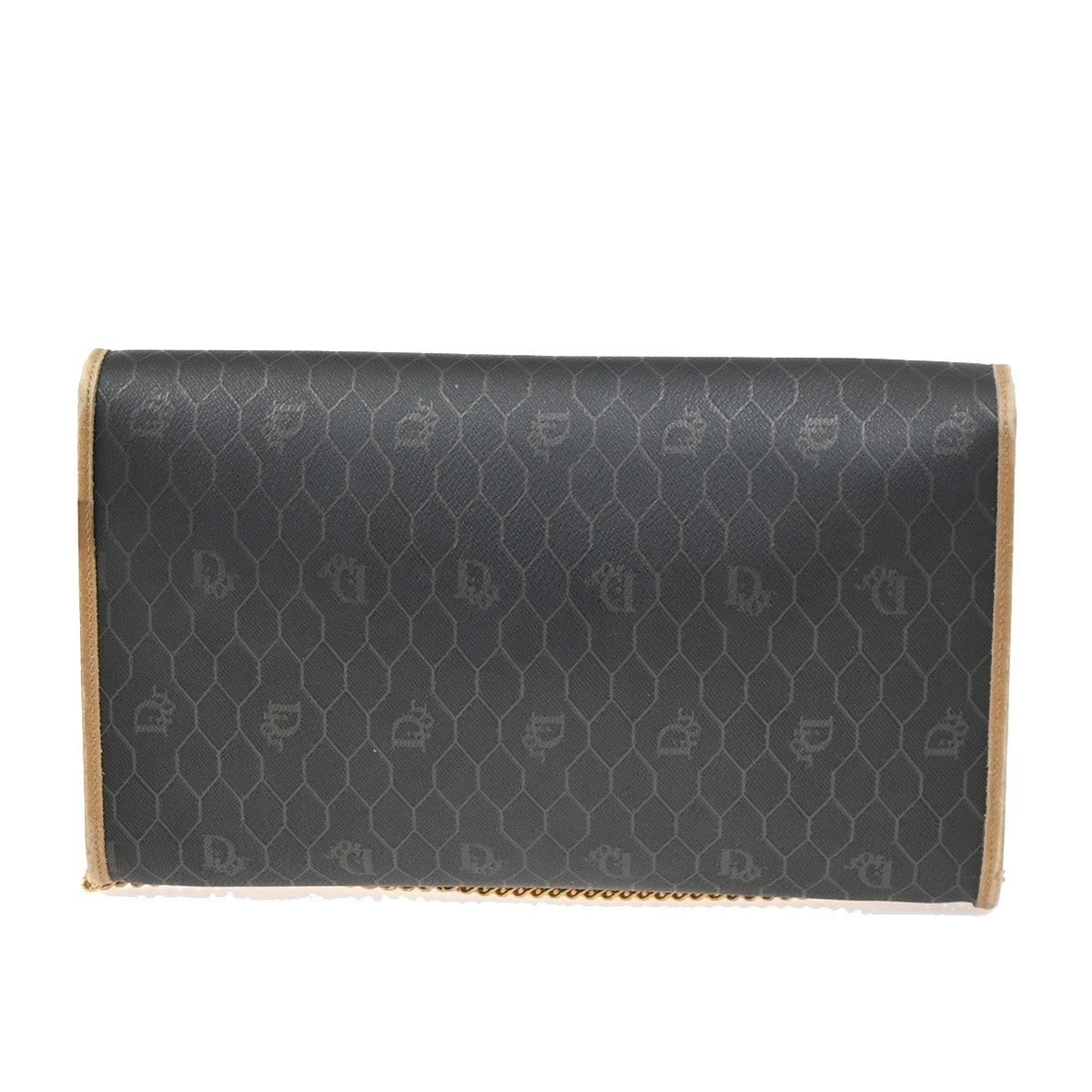 CHRISTIAN DIOR Logo Honeycomb 2Way Chain Shoulder Bag PVC Leather BN GHW 69KC690
