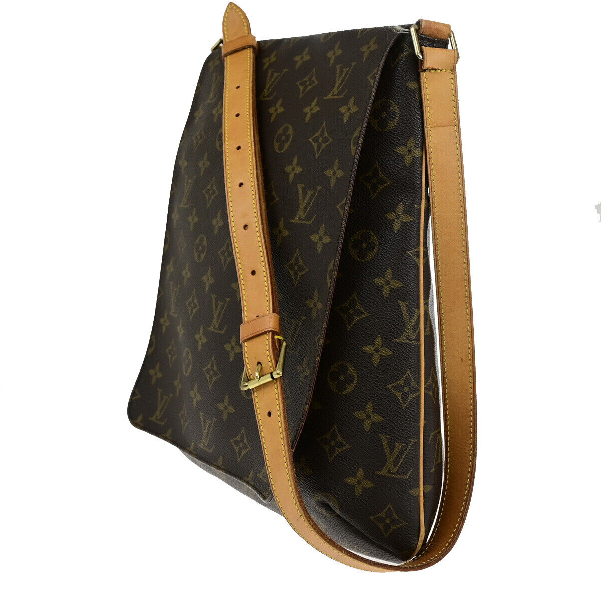LOUIS VUITTON Musette Shoulder Bag Monogram Leather Brown France M51256 35YG516