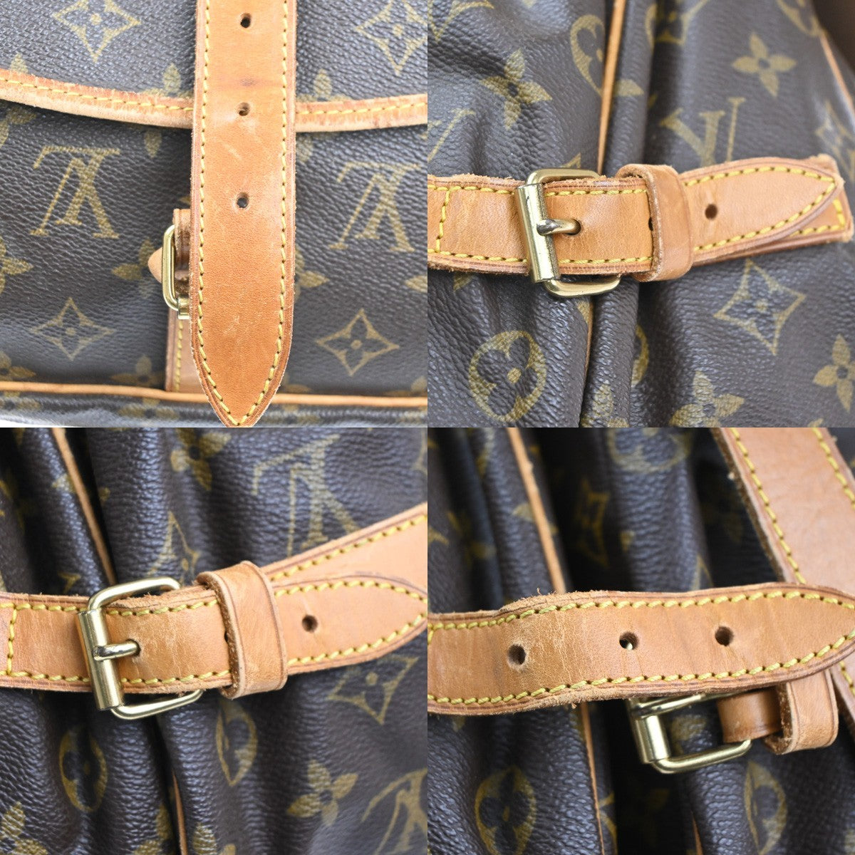 LOUIS VUITTON Saumur 35 Shoulder Bag Monogram Leather BN France M42254 82MA432