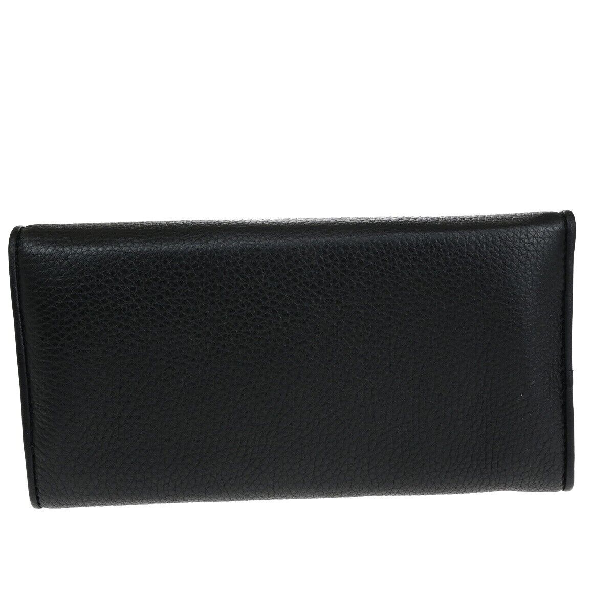 GUCCI GG Logo Bifold Long Wallet Leather Black Made in Italy 65EC001