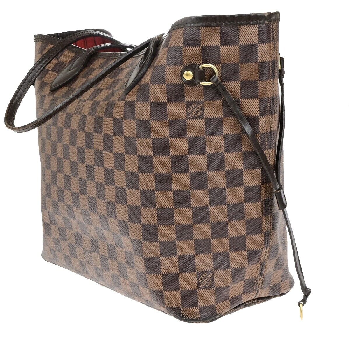 LOUIS VUITTON Neverfull MM Shoulder Bag Damier Ebene Leather BN N51105 72ED234