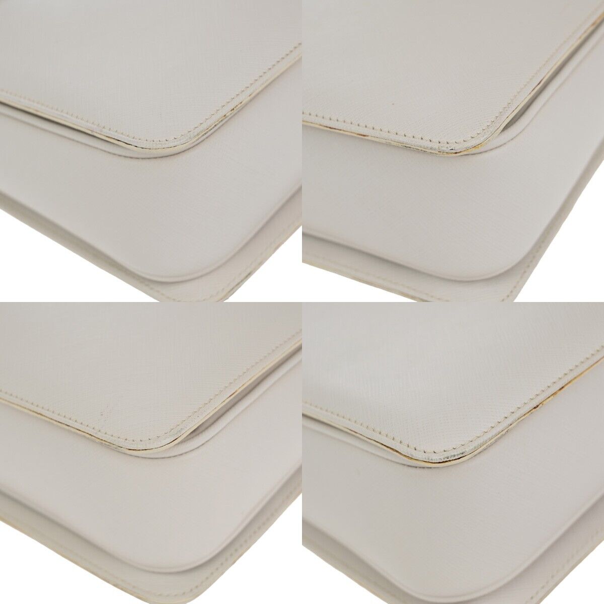 SALVATORE FERRAGAMO Logo Gancini 2Way Shoulder Bag Leather Ivory SHW 33EC737