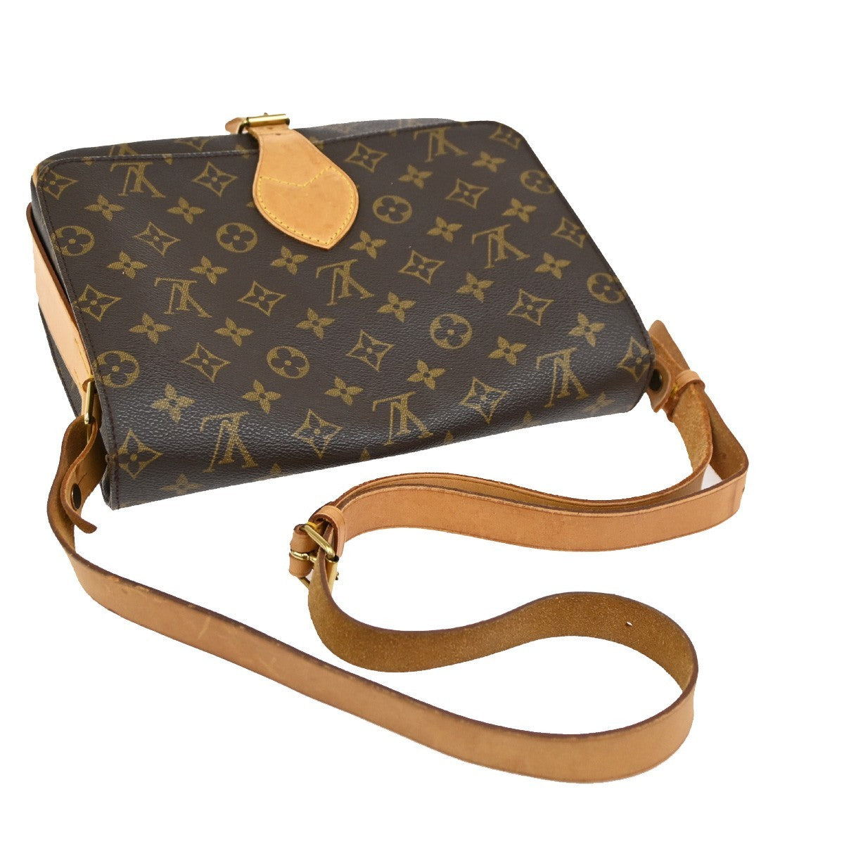 LOUIS VUITTON Cartouchiere GM Shoulder Bag Monogram Leather Brown M51252 82DA201