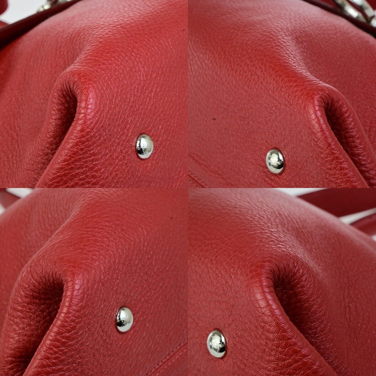 SALVATORE FERRAGAMO Gancini 2Way Shoulder Hand Bag Leather Red SHW 34ED318