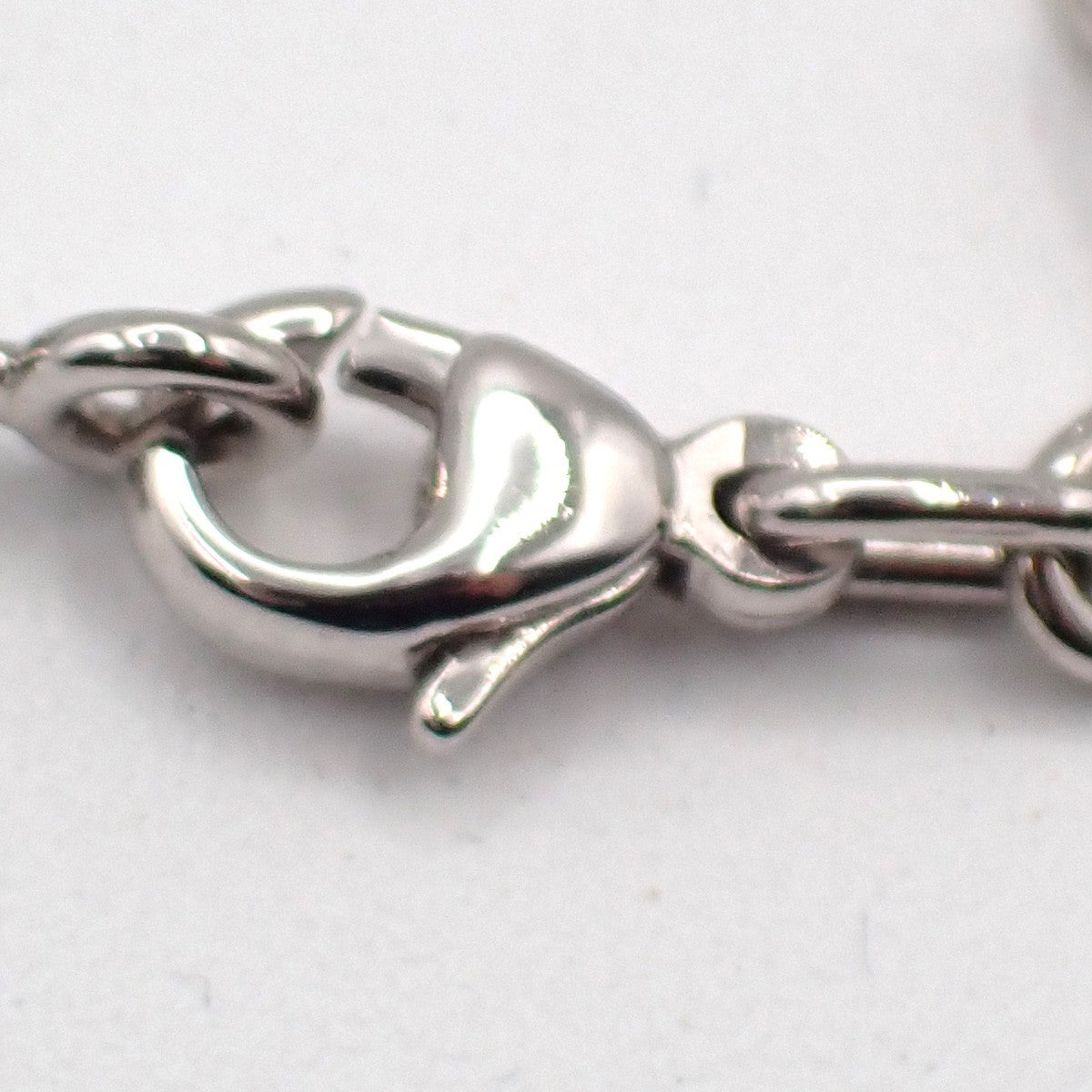 CARTIER 2C Logo Chain Bag Charm Key Ring Pendant Top Silver Accessory 07MA184