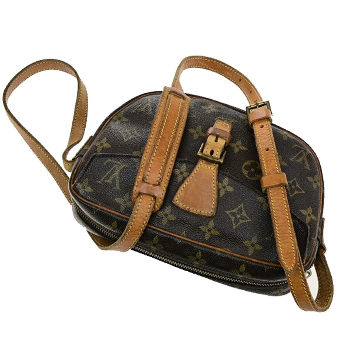 LOUIS VUITTON Jeune Fille PM Shoulder Bag Monogram Leather Brown M51227 61EE025