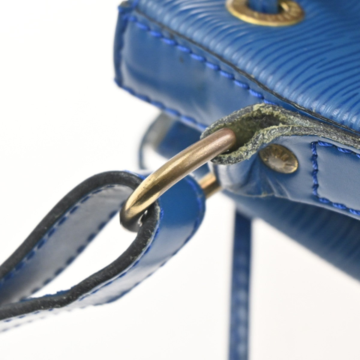 8.Live LOUIS VUITTON LV Petit Noe Shoulder Bag Epi Leather Blue M44105 32CA679
