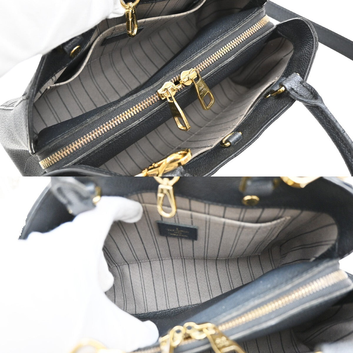 LOUIS VUITTON Montaigne BB 2Way Hand Bag Monogram Empreinte BK M41053 620RF292