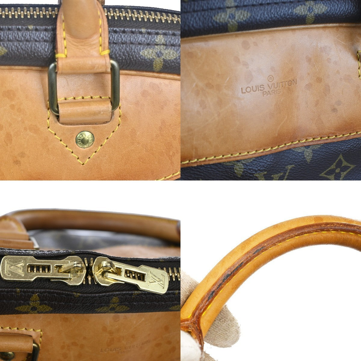 LOUIS VUITTON Alize de Poshes Travel Hand Bag Monogram Leather BN M41392 30TA207
