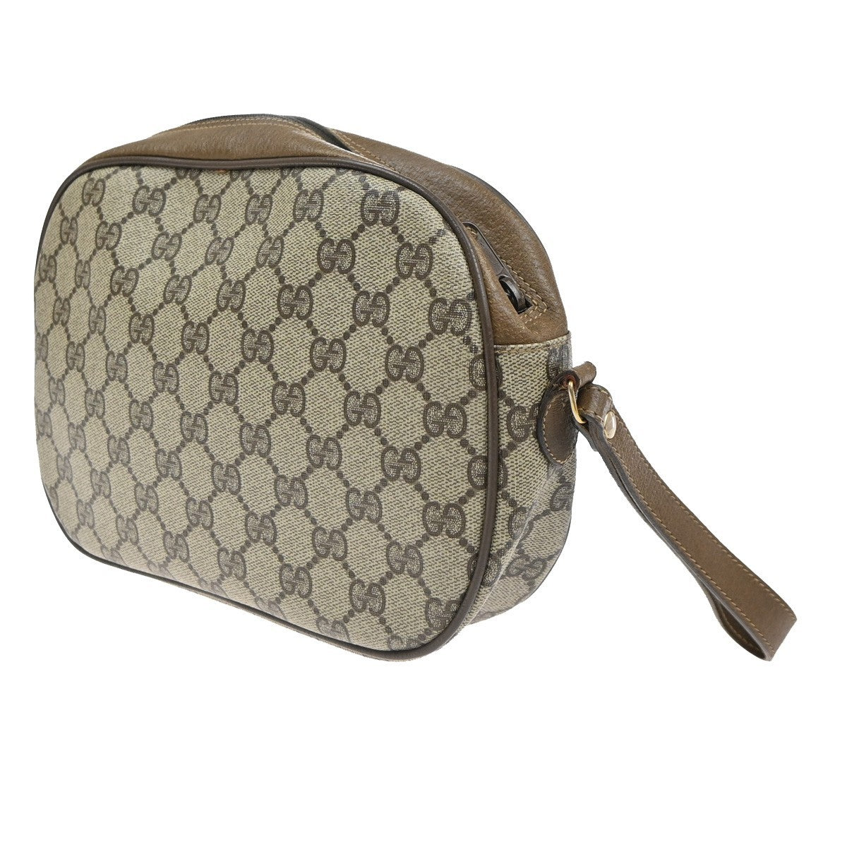 GUCCI GG Sherry Pattern Clutch Hand Bag PVC Leather Brown Italy 05TA585