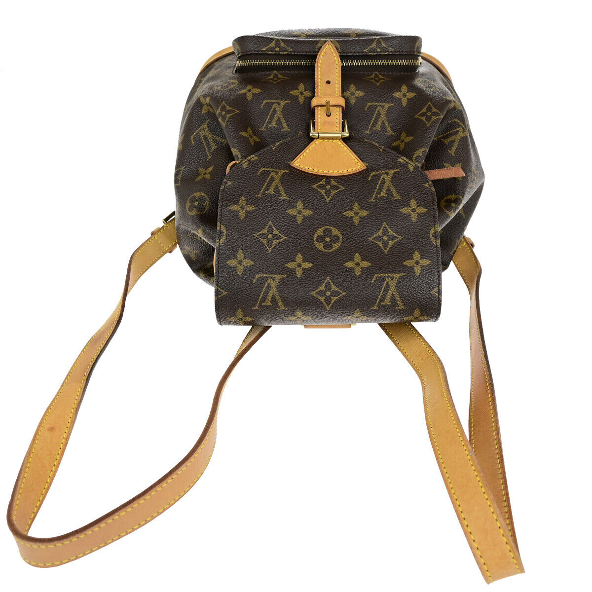 LOUIS VUITTON Montsouris MM Backpack Bag Monogram Leather Brown M51136 12YG779