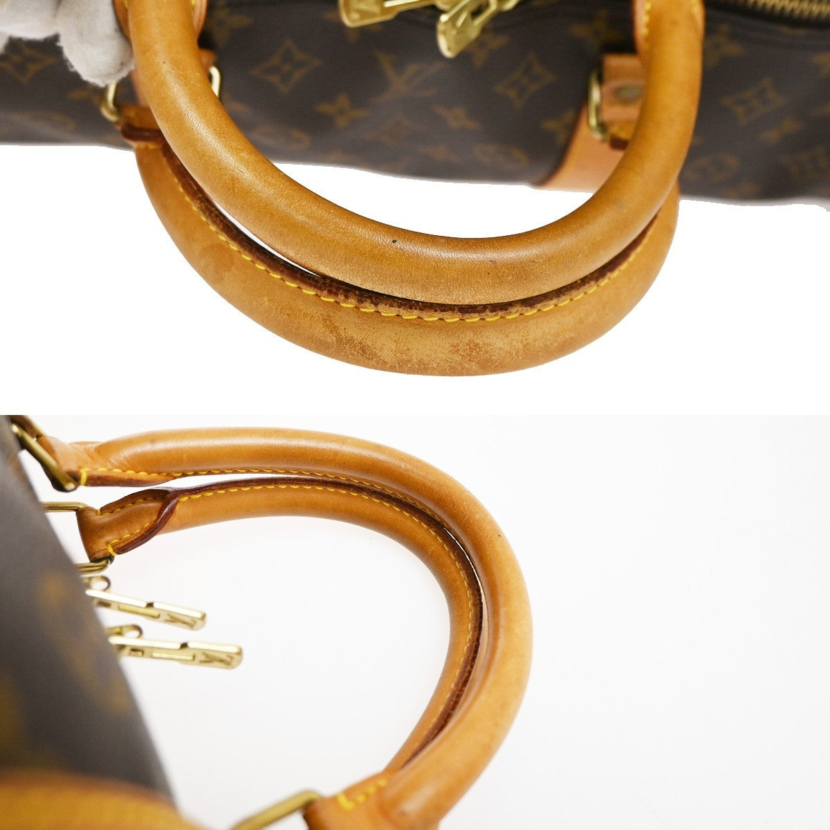LOUIS VUITTON Keepall 60 Travel Hand Bag Monogram Leather Brown M41422 72YH893