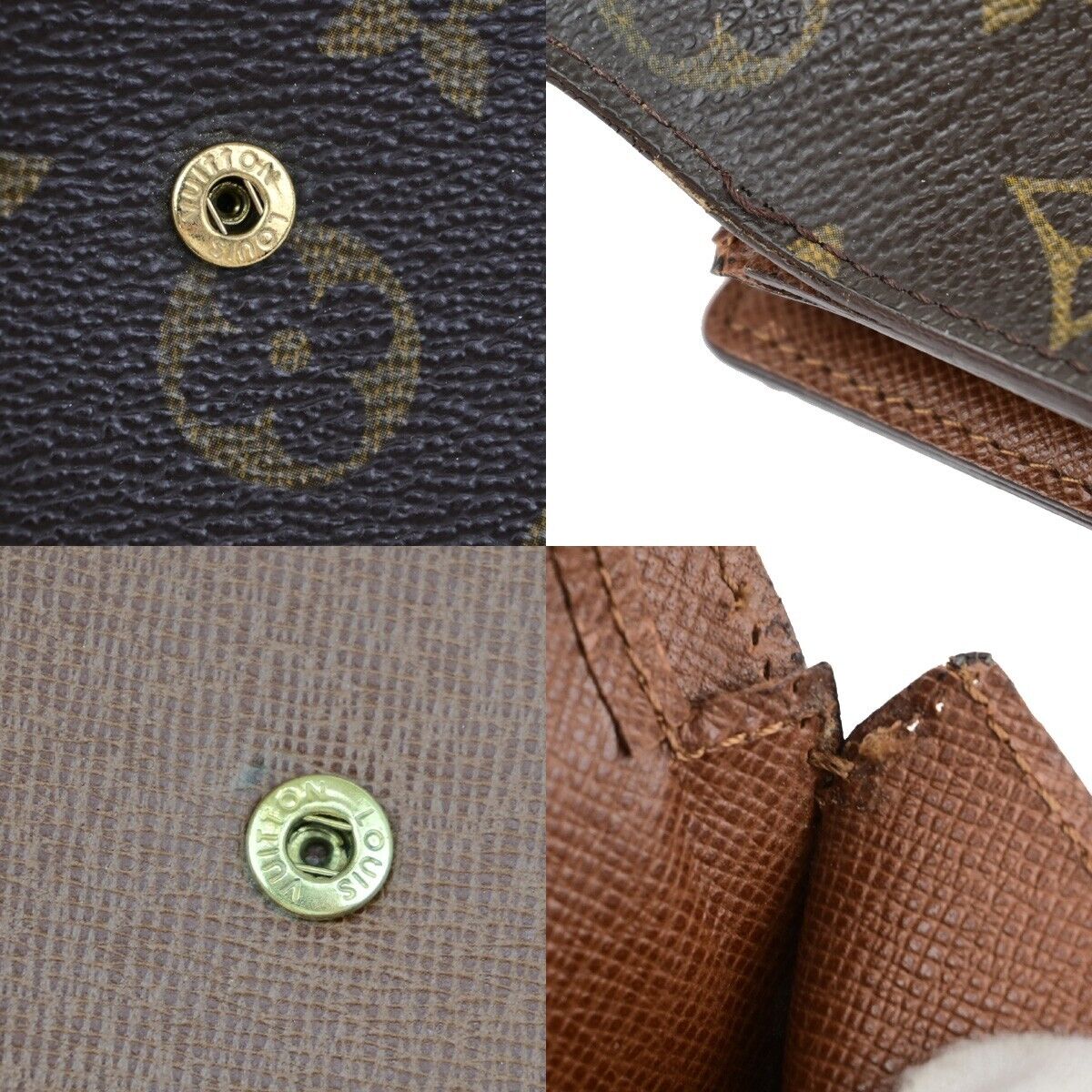 LOUIS VUITTON International Long Trifold Wallet Monogram Brown M61215 02EB176