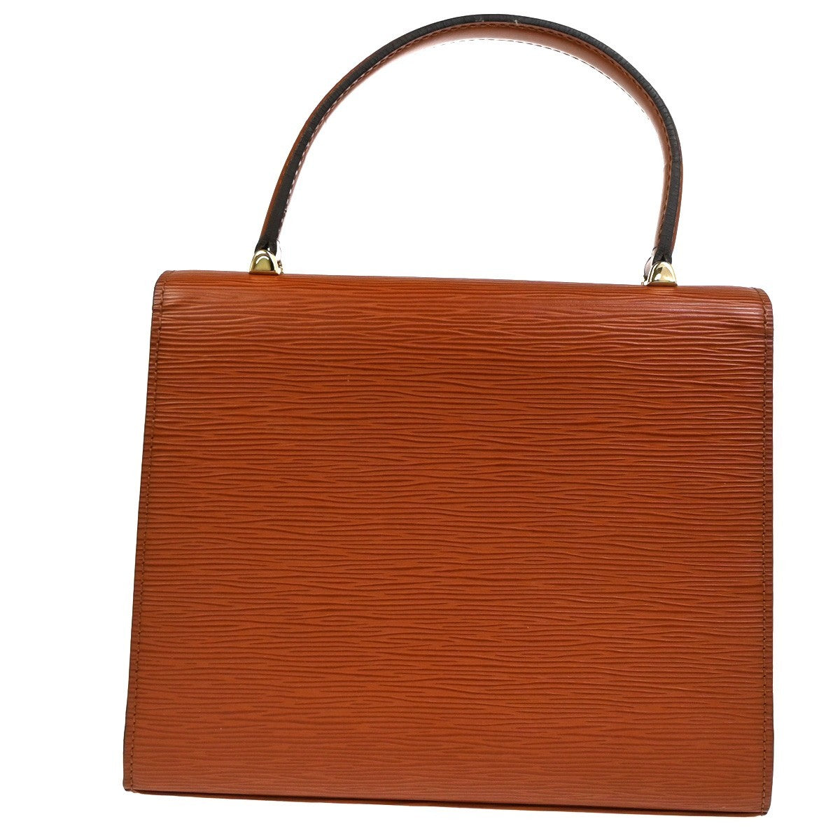LOUIS VUITTON Logo Malesherbes Hand Bag Epi Leather Brown France M52373 83CA719