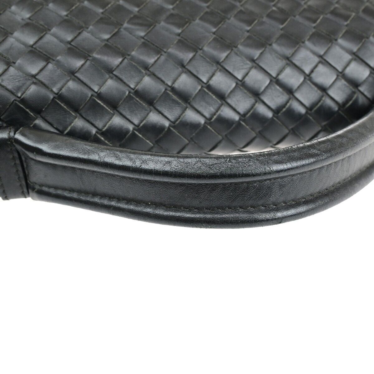 BOTTEGA VENETA Intrecciato Hand Bag Business Bag Leather Black Italy 83SH964