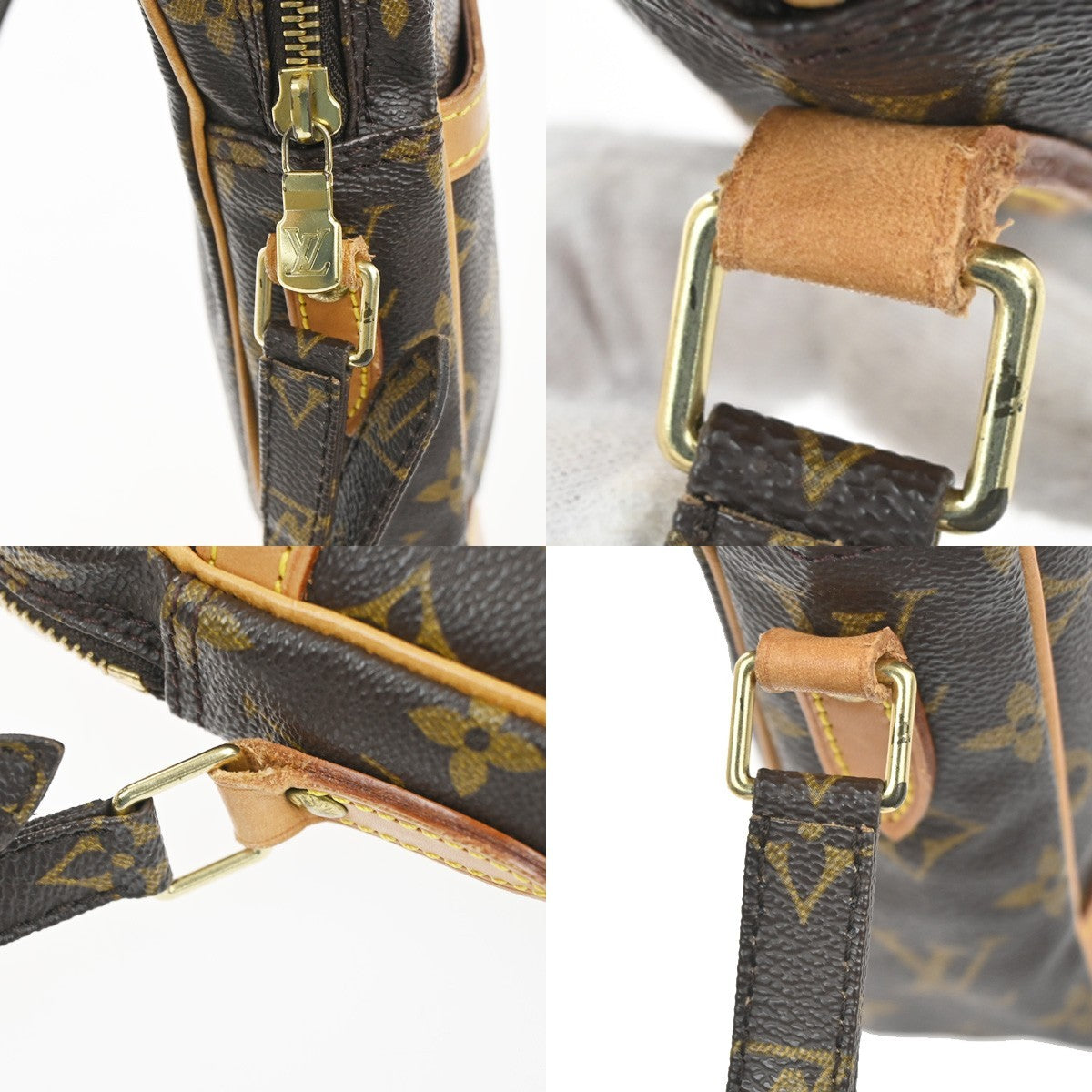 LOUIS VUITTON Danube Shoulder Bag Monogram Leather Brown France M45266 84YH883