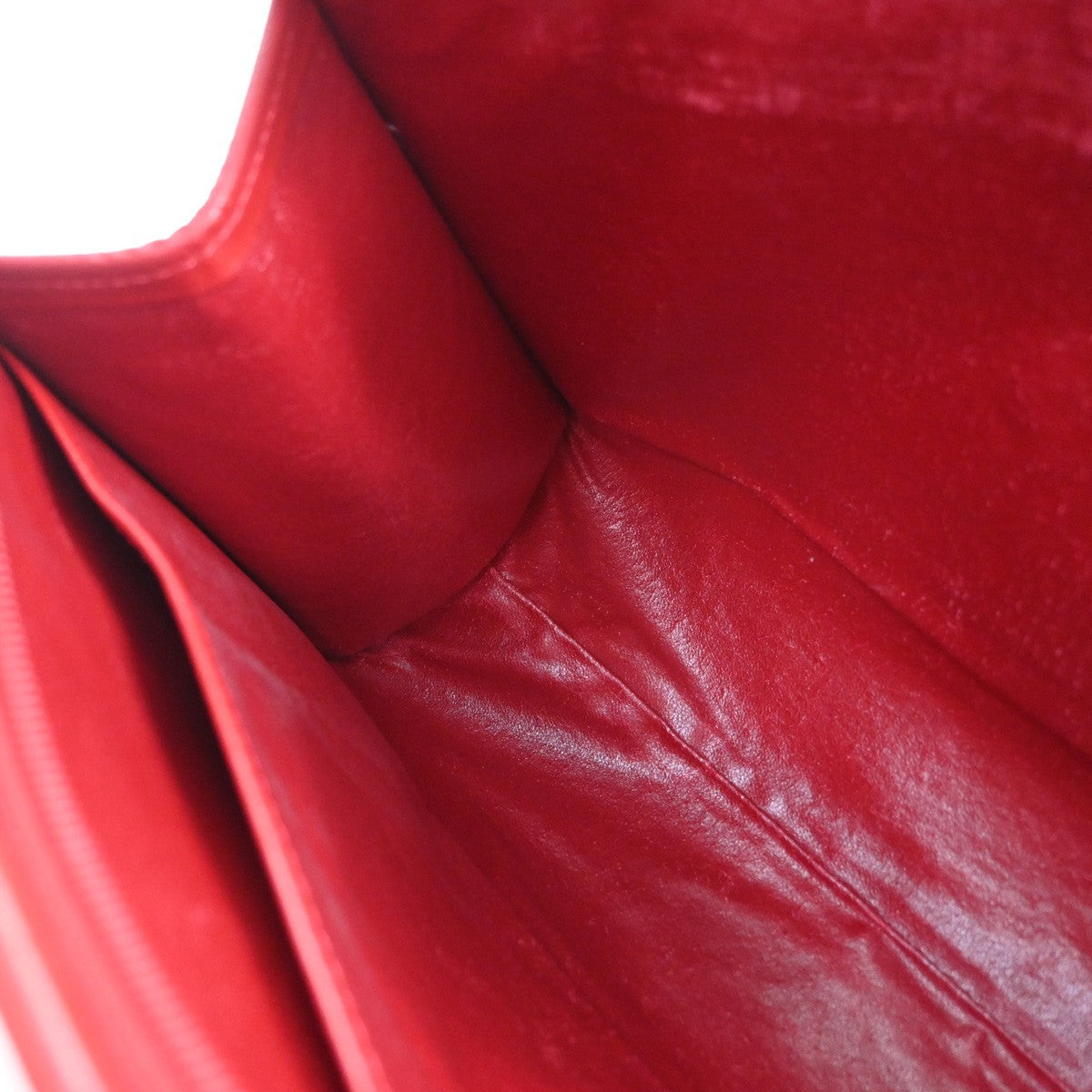 SAINT LAURENT YSL Plate Logo Clutch Bag Red GHW 08TA670