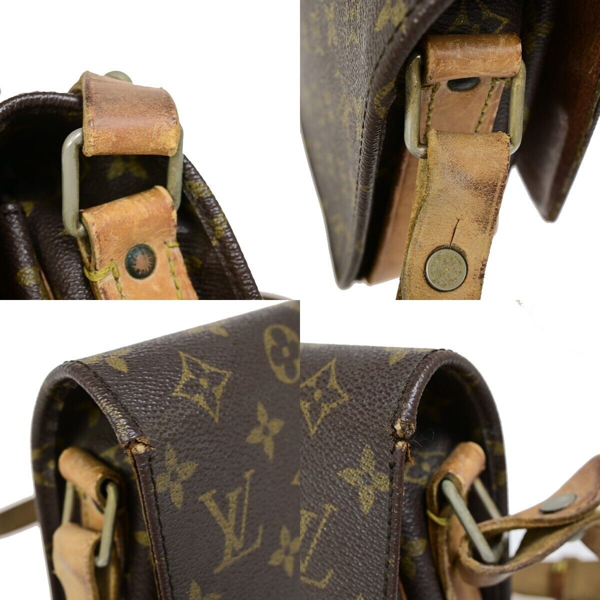 LOUIS VUITTON Cartouchiere MM Shoulder Bag Monogram Leather Brown M51253 67HC029