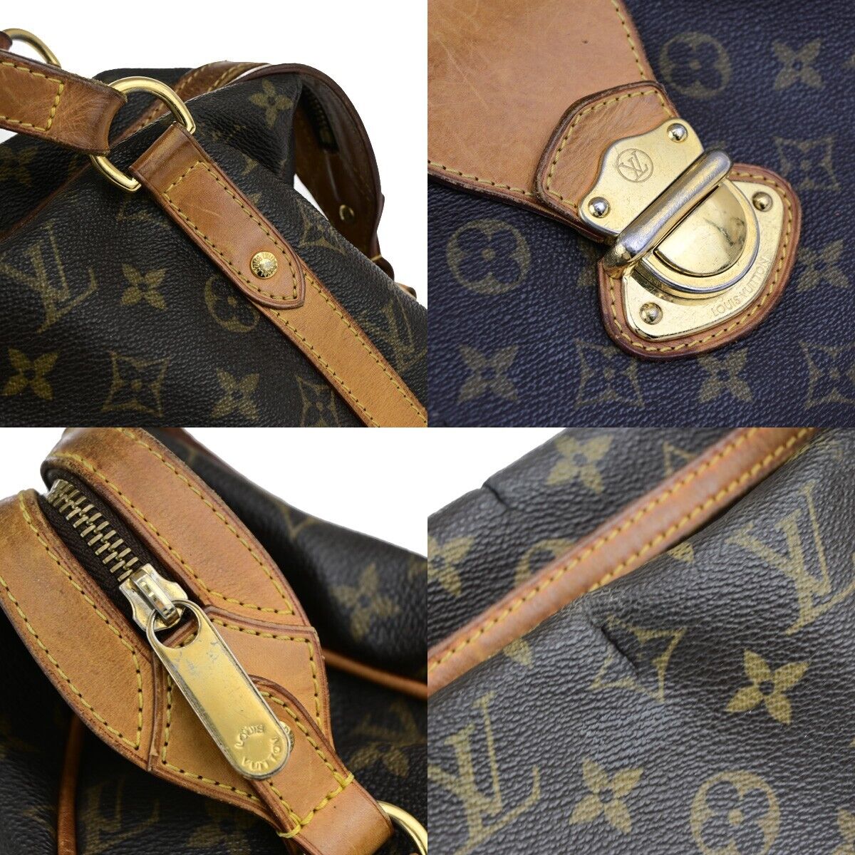 LOUIS VUITTON LV Stresa GM Shoulder Bag Monogram Leather Brown M51188 78EC984