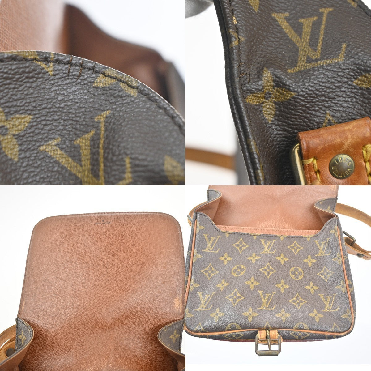 LOUIS VUITTON Cartouchiere MM Shoulder Bag Monogram Leather Brown M51253 62KP520