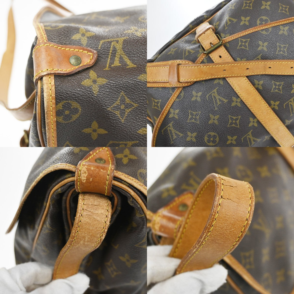LOUIS VUITTON Saumur 35 Shoulder Bag Monogram Leather BN France M42254 89YH923
