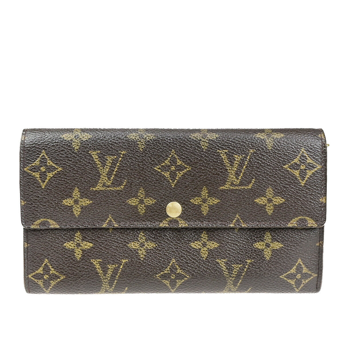 LOUIS VUITTON Porte Monnaie Credit Long Wallet Monogram Leather M61725 04YG535