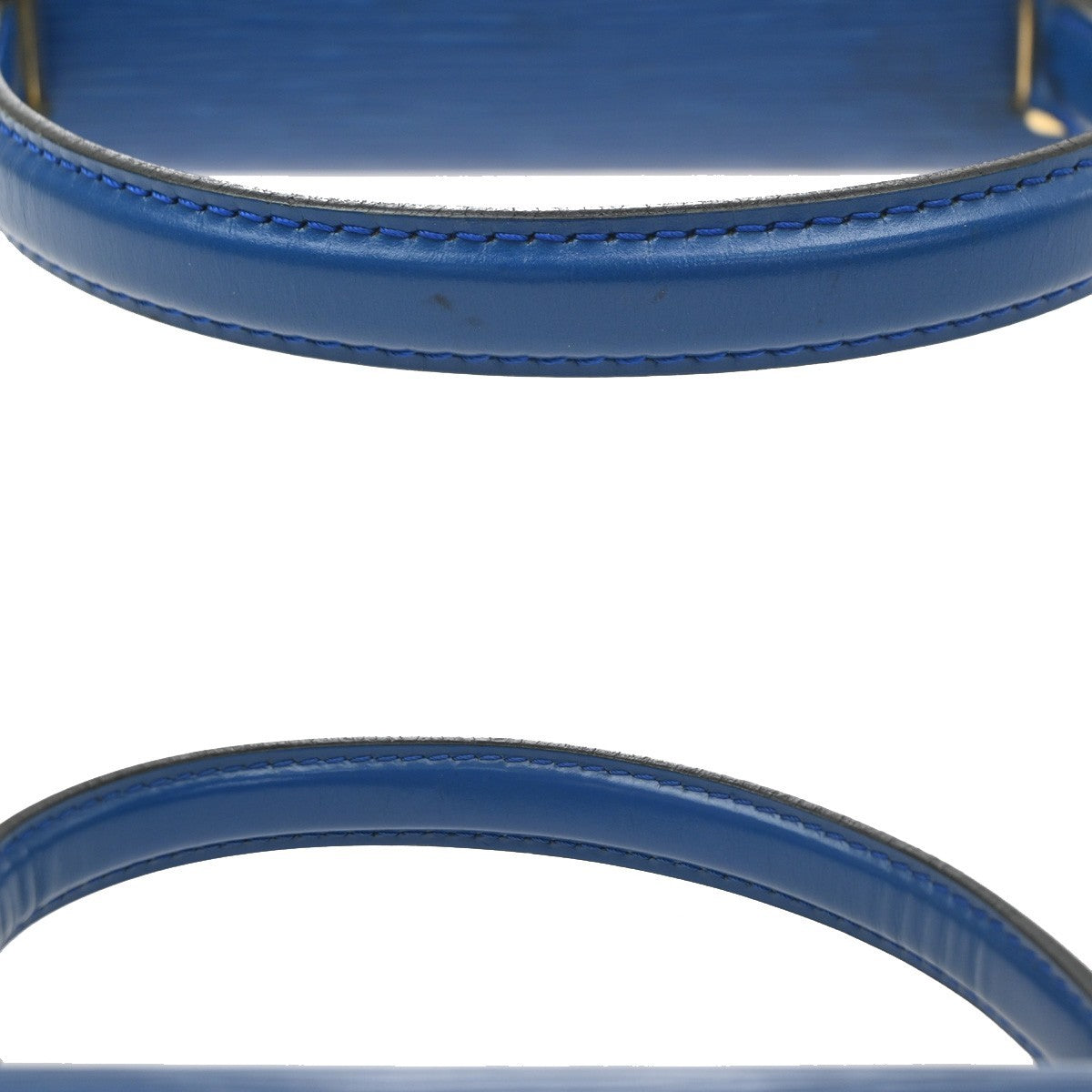 LOUIS VUITTON Logo Malesherbes Hand Bag Epi Leather Blue France M52375 34KD122