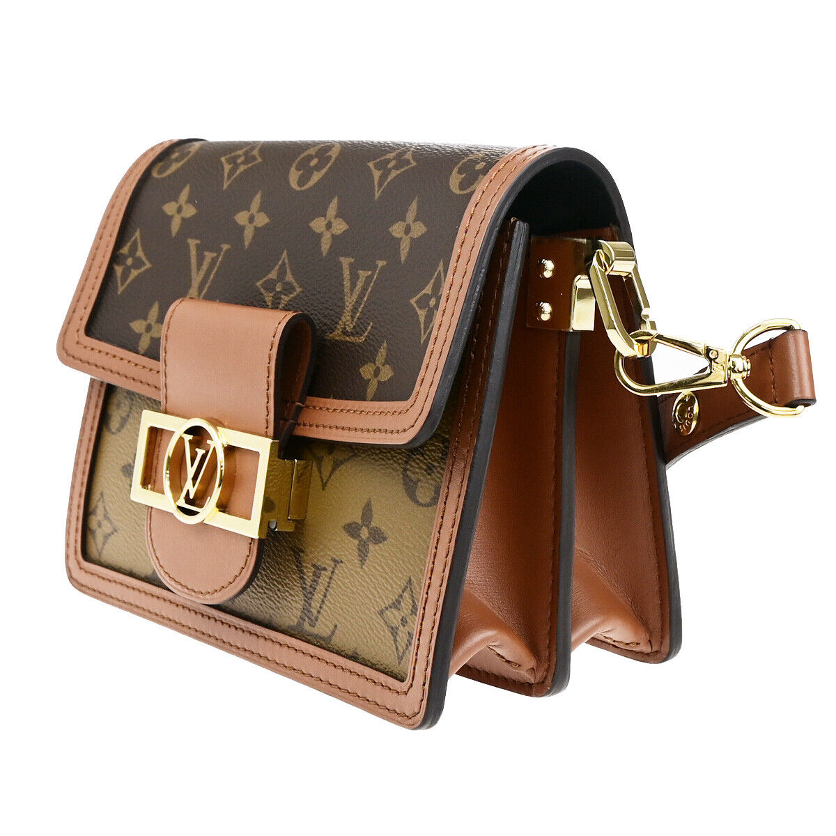 LOUIS VUITTON Mini Dauphine Shoulder Bag Monogram Reverse Brown M44580 342RK732