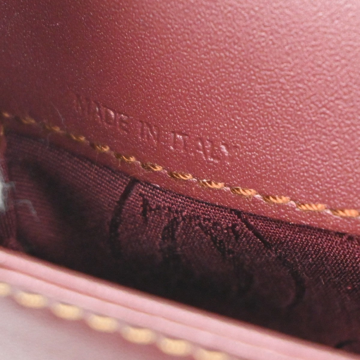 MUST DE CARTIER 2C Logo Clutch Hand Bag Leather Red GHW Italy 09KB640