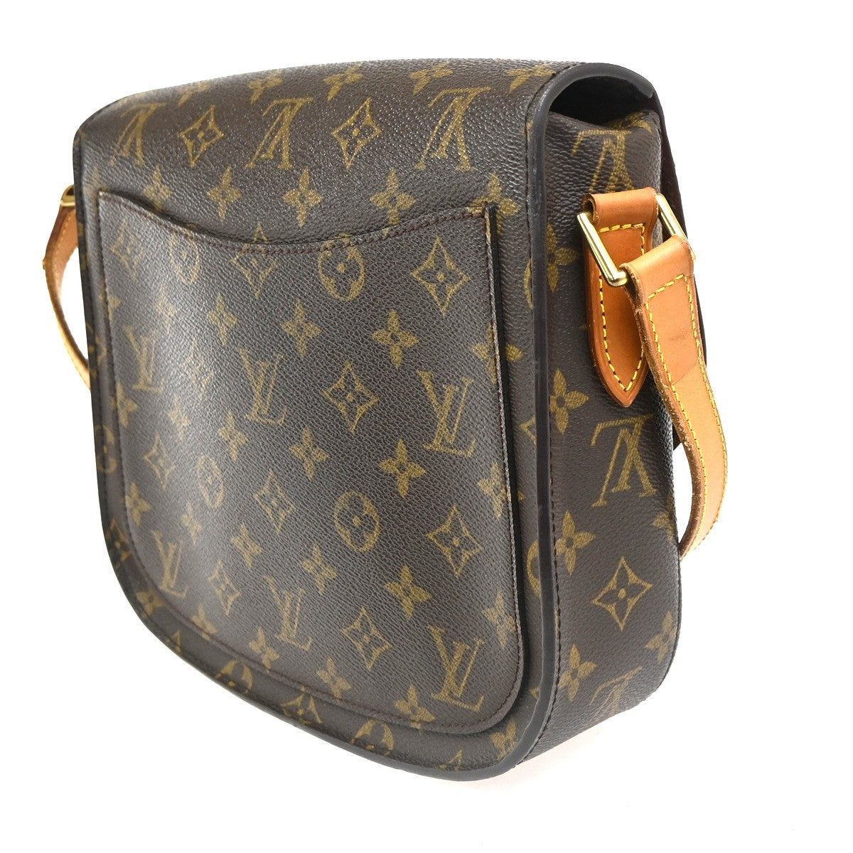LOUIS VUITTON Saint Cloud GM Shoulder Bag Monogram Leather Brown M51242 85CA747