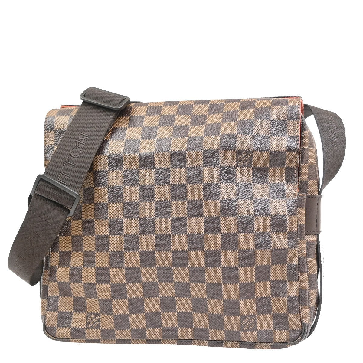 LOUIS VUITTON Naviglio Shoulder Bag Damier Ebene Leather Brown N45255 15YH939