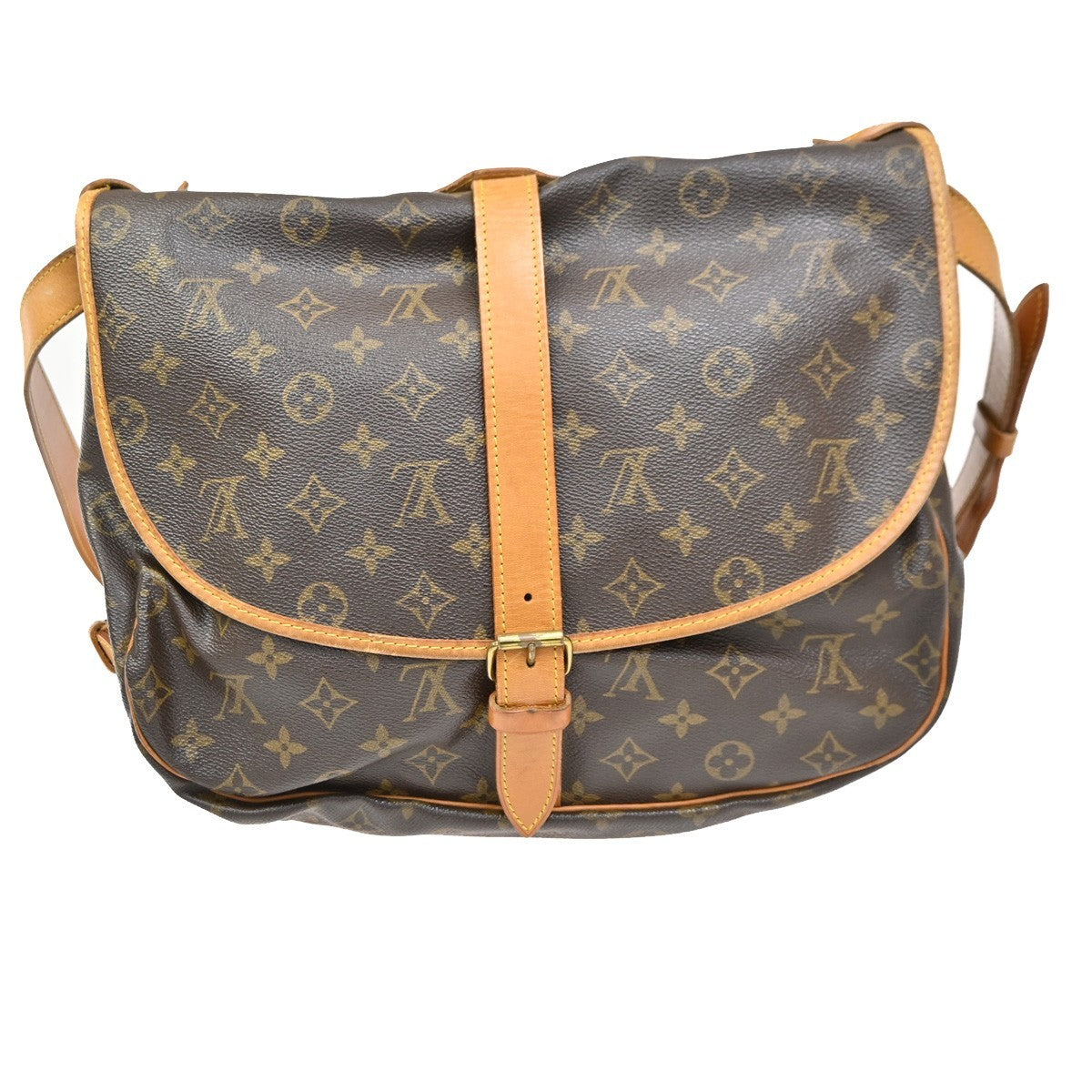 LOUIS VUITTON Saumur 35 Shoulder Bag Monogram Leather BN France M42254 78KC667