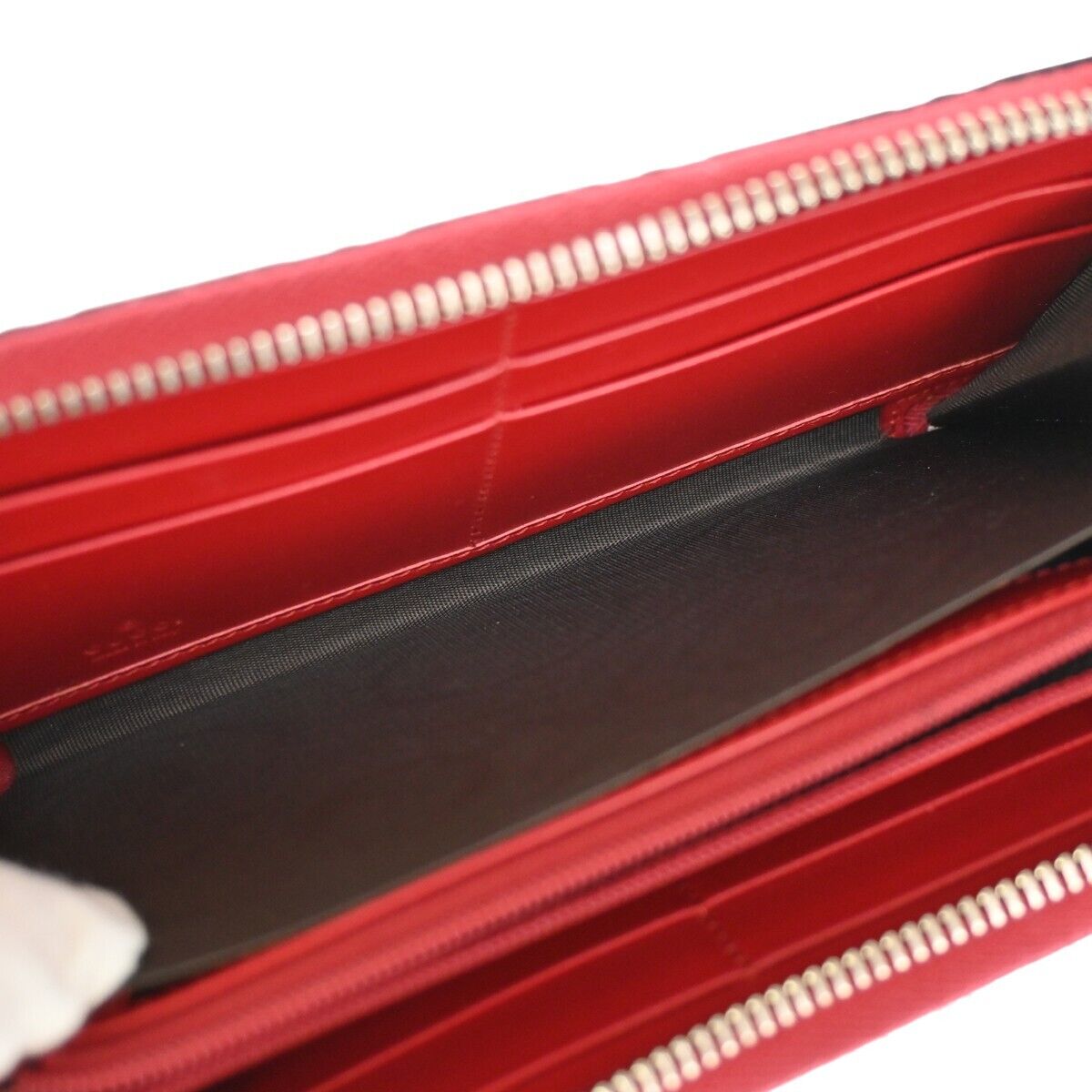 GUCCI Guccissima GG pattern Long Bifold Wallet Leather Red Italy 32GA976