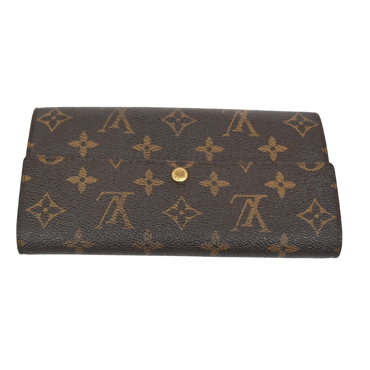 LOUIS VUITTON Porte Monnaie Credit Long Wallet Monogram Leather M61725 66KB638
