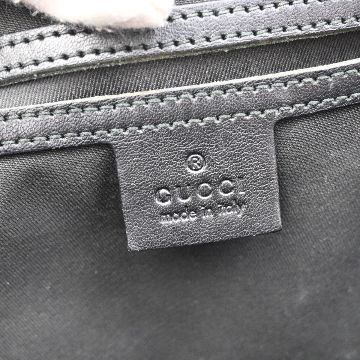 GUCCI GG Crystal Tote Shoulder Bag Coating Canvas Leather Black GHW 60DA042