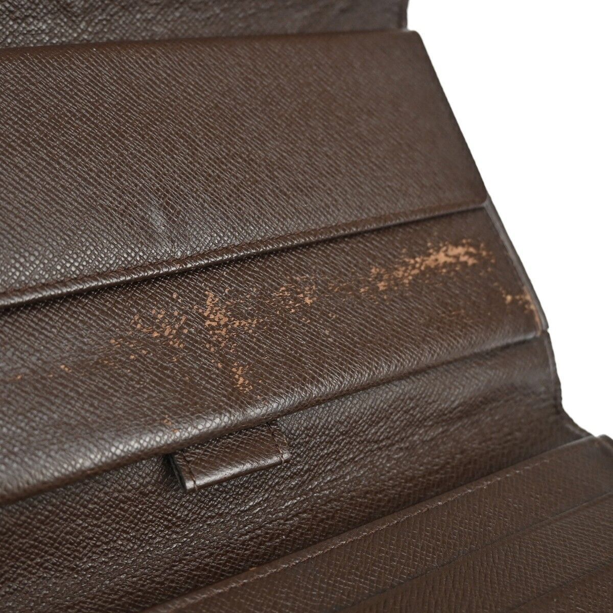 LOUIS VUITTON International Trifold Wallet Damier Leather Brown N61215 09GA185