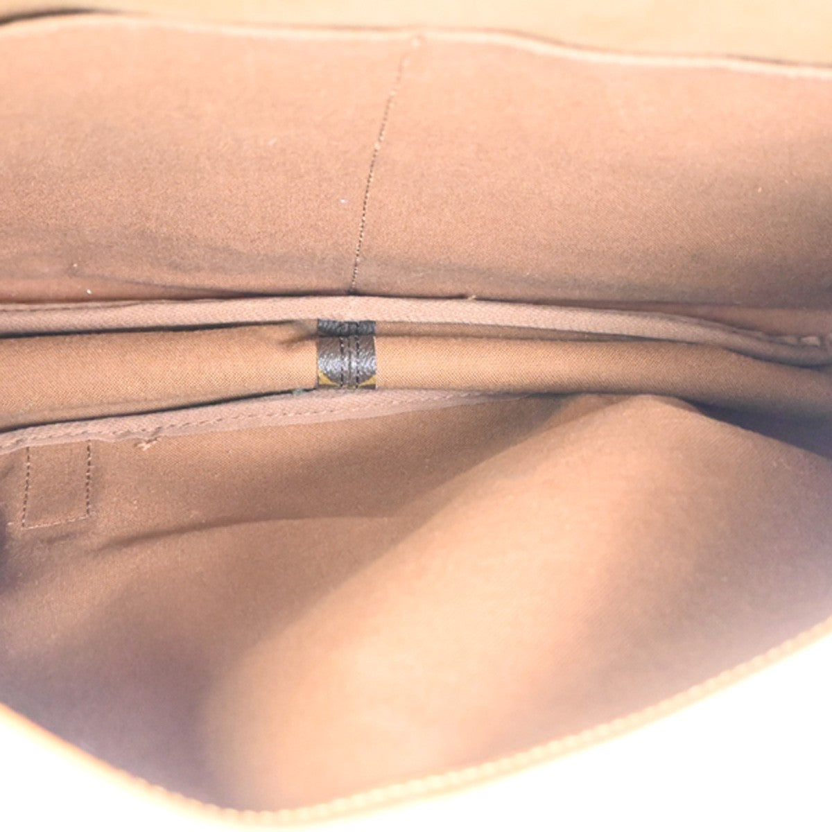 LOUIS VUITTON Logo Saumur 43 Shoulder Bag Monogram Leather Brown M42252 84ZA235