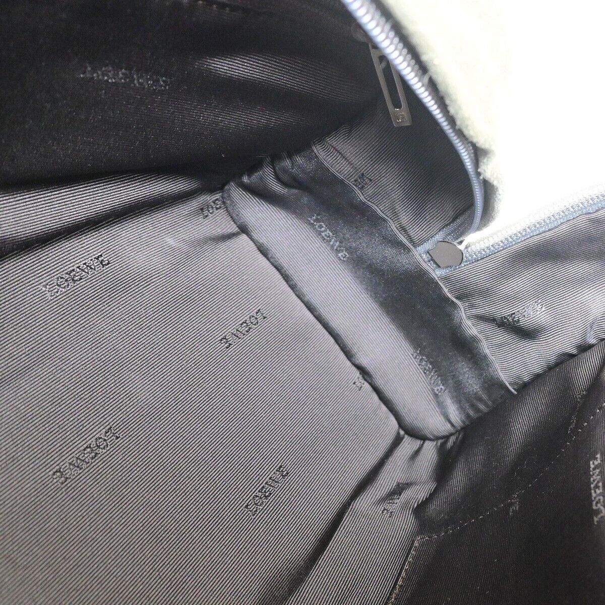 LOEWE Logo Anagram Amazona 28 Hand Bag Suede Leather Green Brown Spain 87FB191