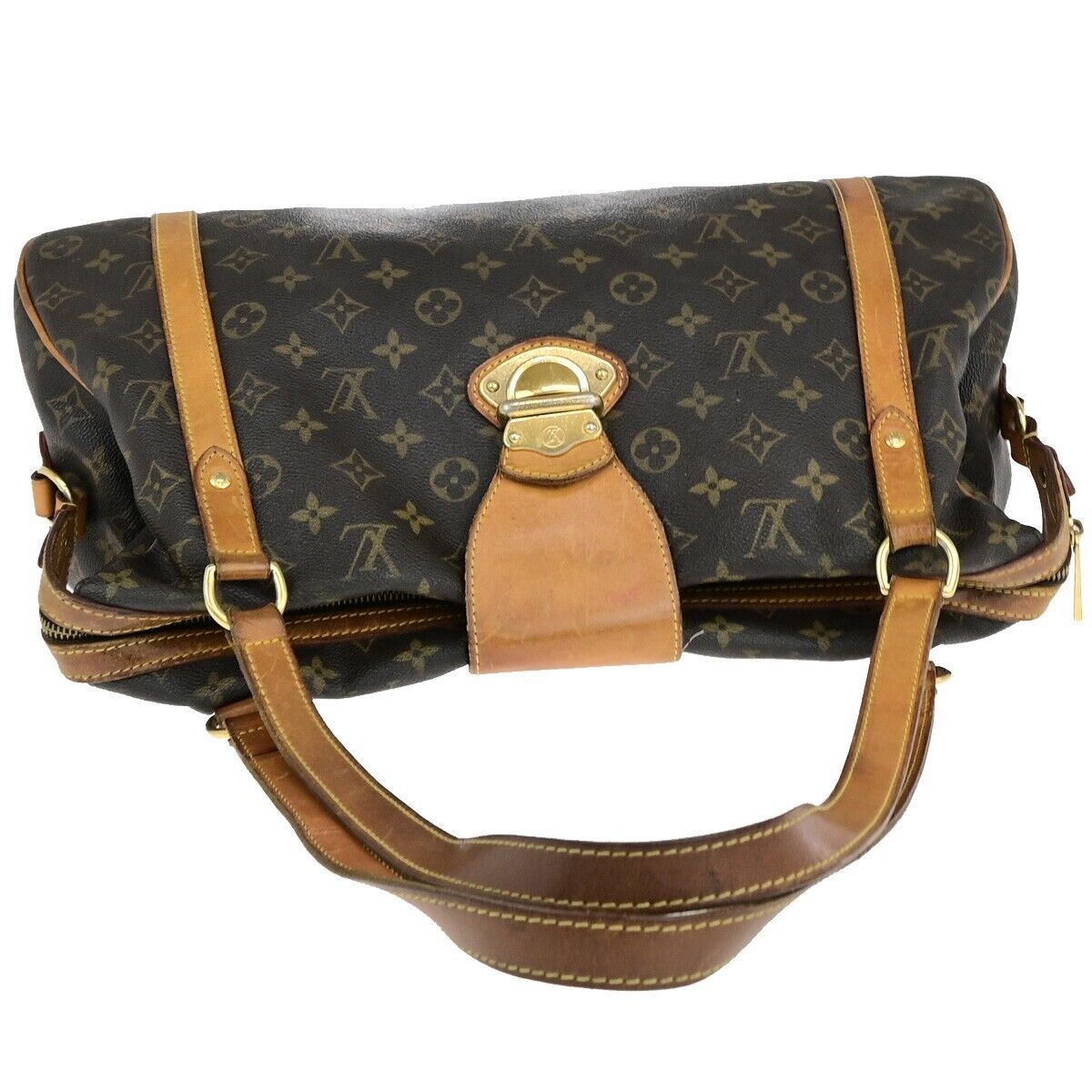 LOUIS VUITTON LV Stresa GM Shoulder Bag Monogram Leather Brown M51188 78EC984