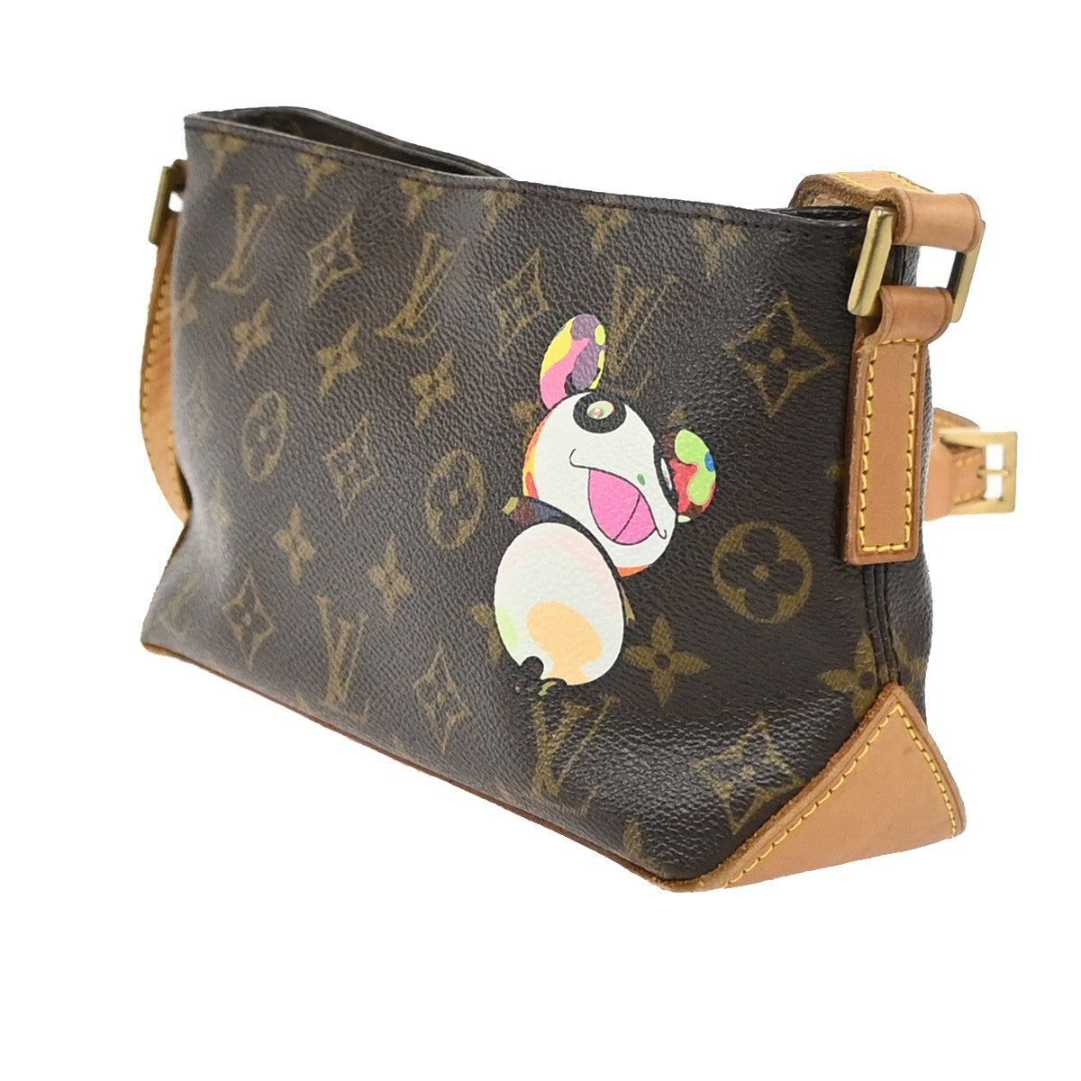 LOUIS VUITTON Trotteur Shoulder Bag Monogram Panda Leather BN M51241 638RQ026