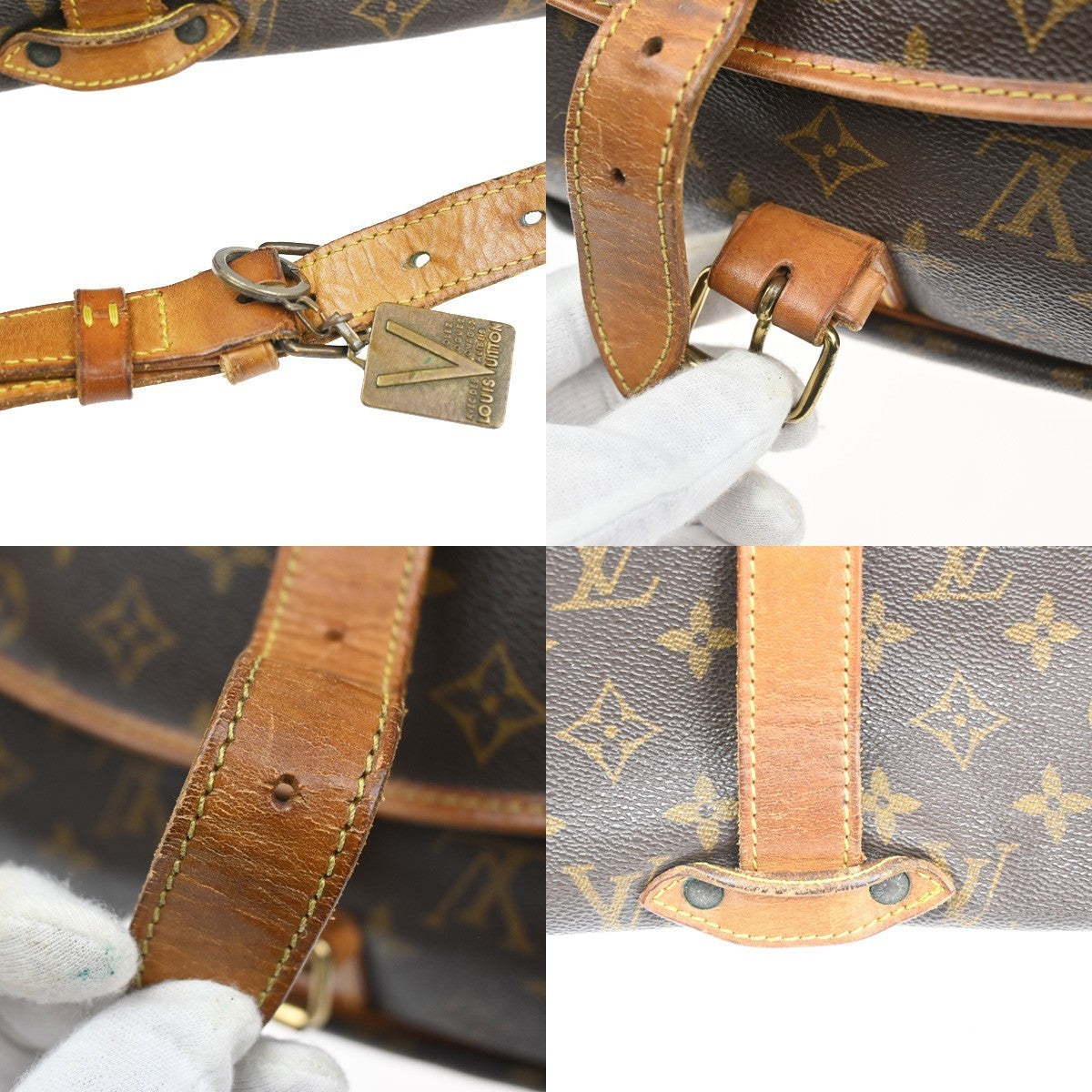 LOUIS VUITTON Saumur 35 Shoulder Bag Monogram Leather BN France M42254 82CA635