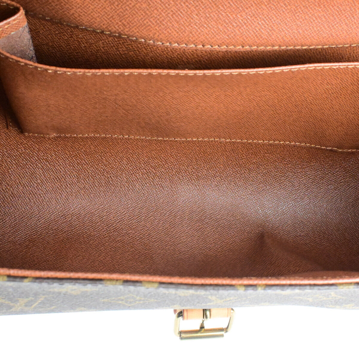 LOUIS VUITTON Logo Marne Shoulder Bag Monogram Leather Brown M51369 14SJ585