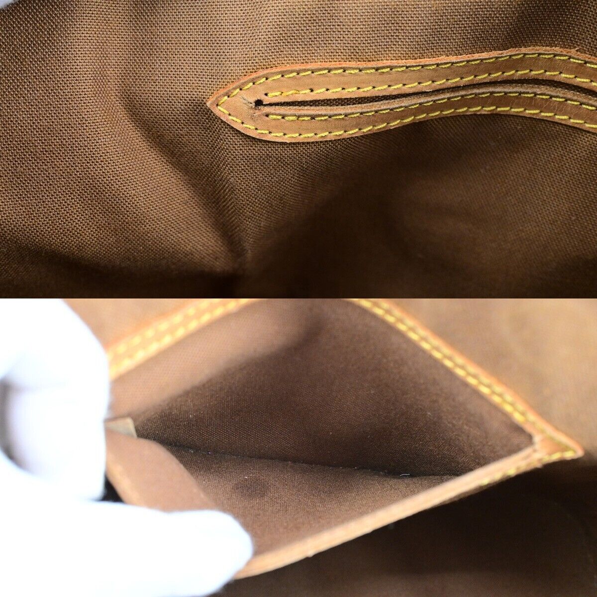 LOUIS VUITTON LV Logo Alma Hand Bag Monogram Leather Brown U.S.A. M51130 69SJ593