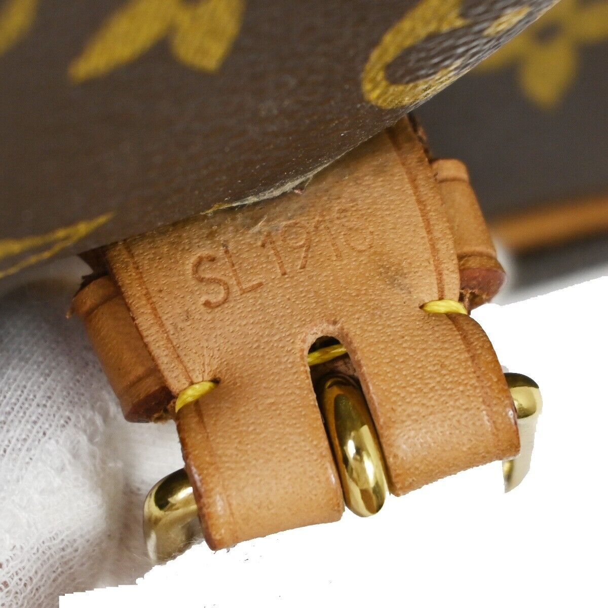 LOUIS VUITTON Gibeciere GM Shoulder Bag Monogram Leather Brown M42246 16EA839