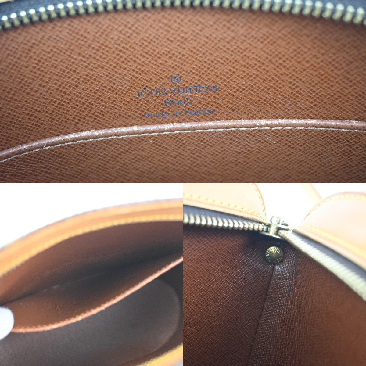 LOUIS VUITTON Logo Drouot Shoulder Bag Monogram Leather Brown M51290 74ZA349