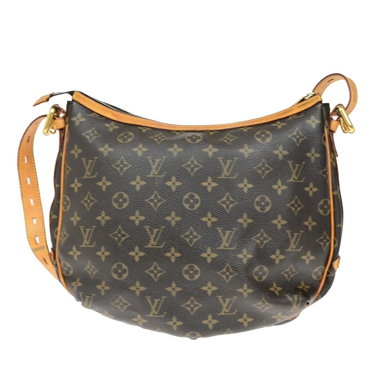 LOUIS VUITTON Tolum GM Shoulder Bag Monogram Leather Brown France M40075 85ED712