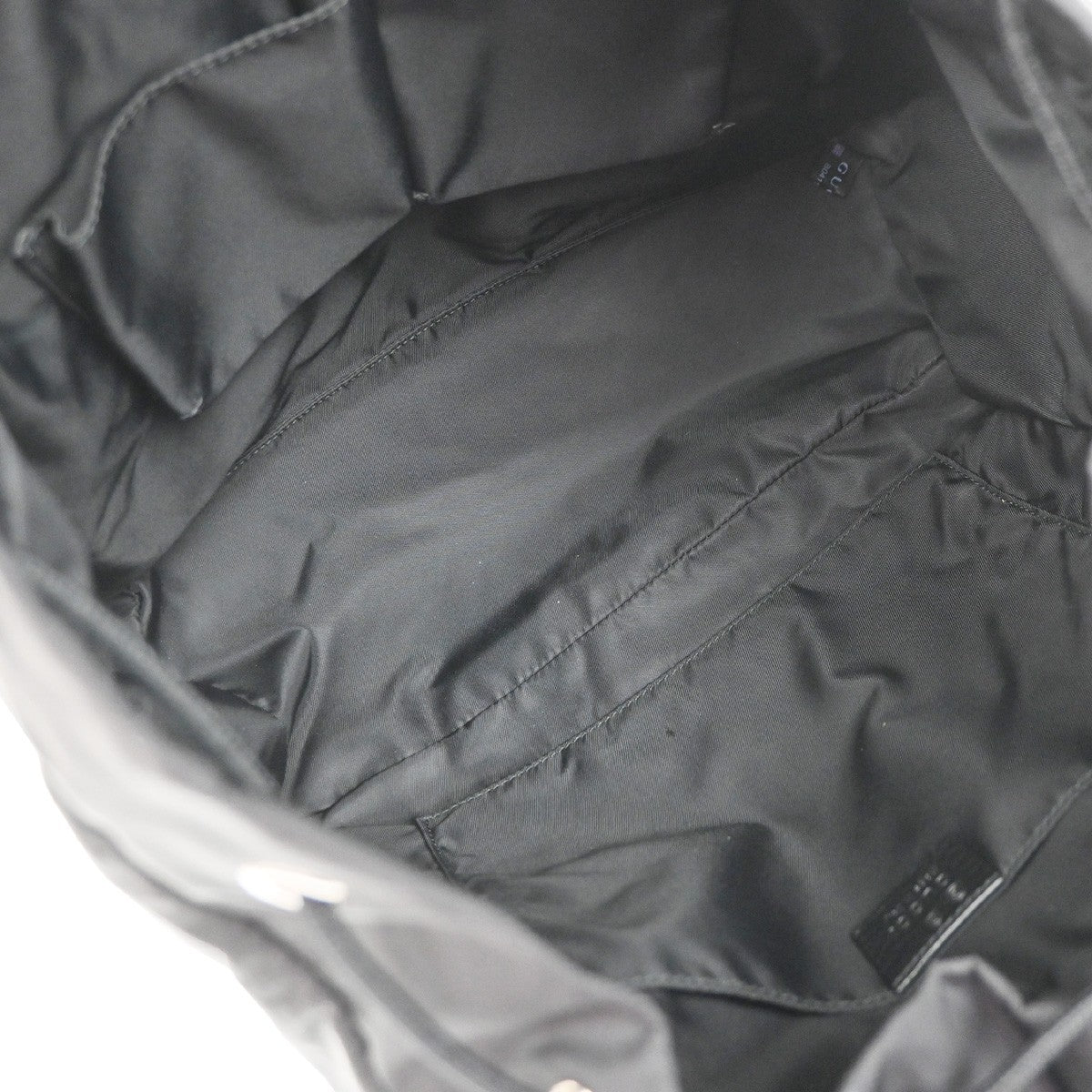 GUCCI Logo GG Pattern Backpack Bag Nylon Leather Black SHW Italy 99YH952