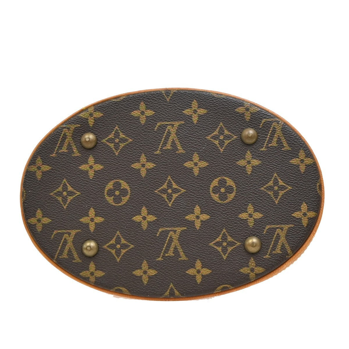 LOUIS VUITTON BUCKET PM Shoulder Tote Bag Monogram Leather Brown M42238 82EE587