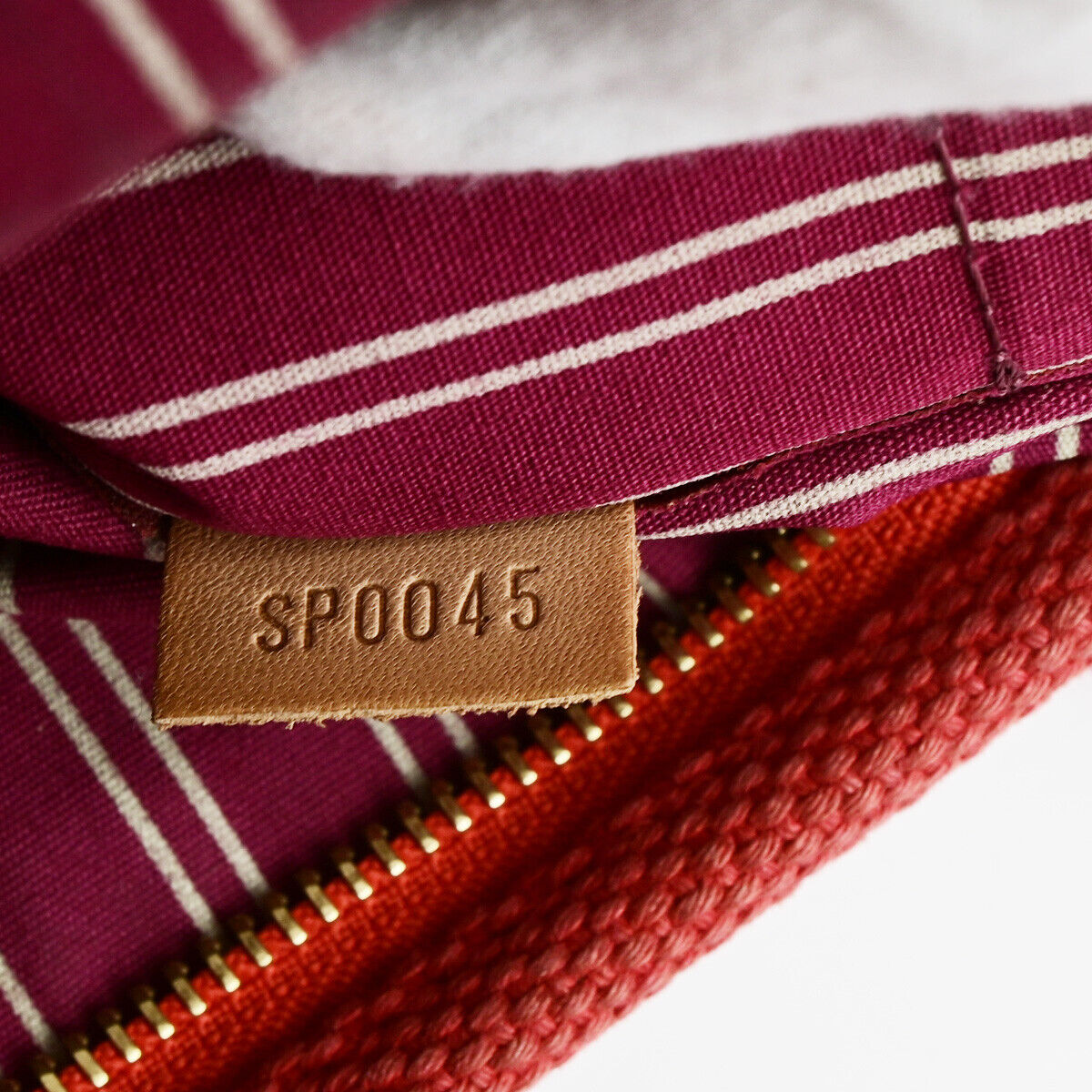 LOUIS VUITTON Cabas MM Shoulder Bag Antigua Canvas Leather Rouge M40034 35YG553