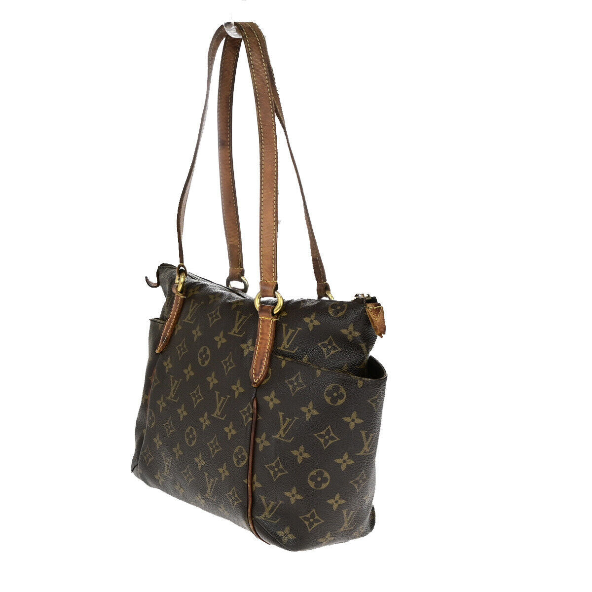 LOUIS VUITTON Logo Totally PM Shoulder Bag Monogram Leather Brown M56688 38YG508